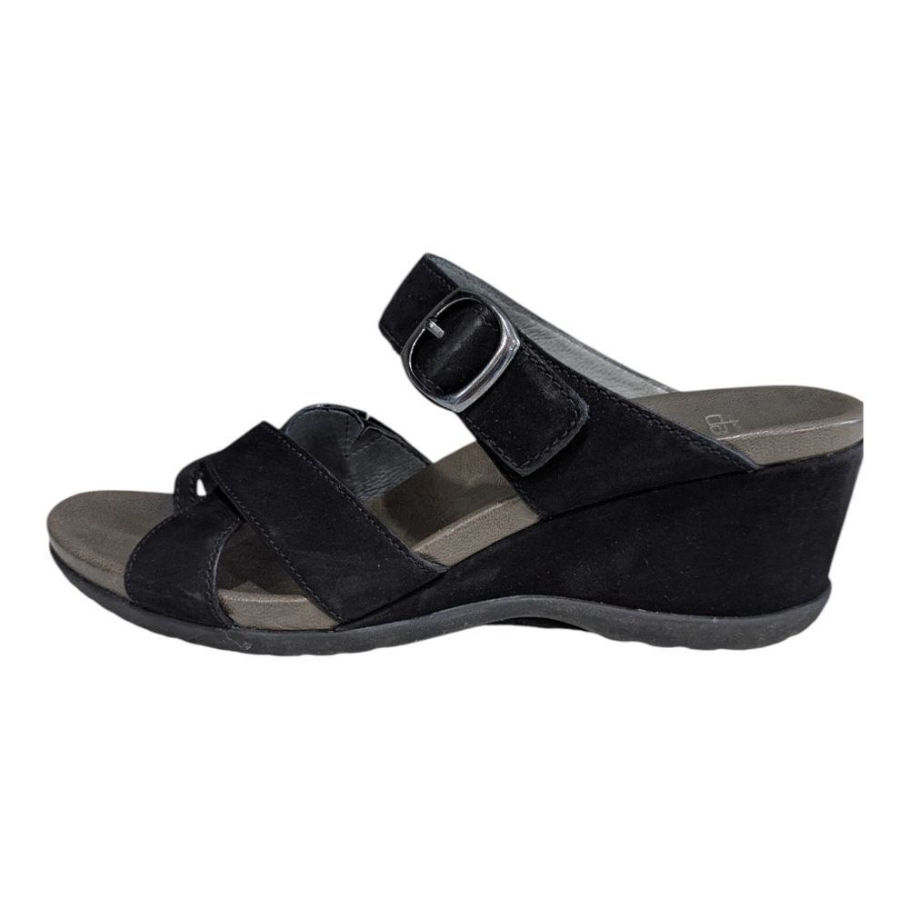 Dansko Aubree Sandal Wedge 2.5in High Heel Spring Summer Arch Support 38 7.5 8